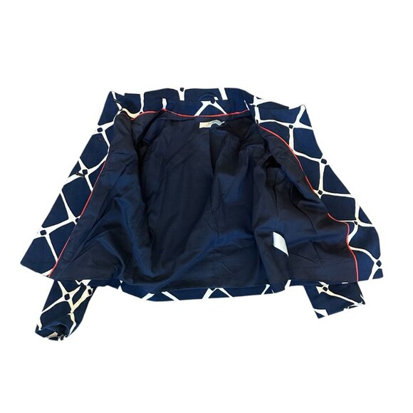 Boden Navy and White Geometric Blazer - Picture 11 of 11